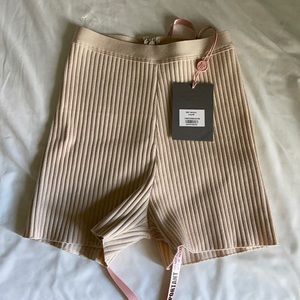 NWT House of CB Eden BEIGE BANDAGE SHORTS